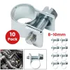 10pcs linea di carburante Clip per tubo flessibile del giubileo per tubo di combustibile tubo di benzina Radiante Radiante Galvanizzato Galvanizzato Galvanizzato