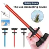 1st Fishing Hook Remover Tool Fishing Lure Remover Aluminium Tube Hook Detacher Portable Fish Hook Out Extractor 3 Färger