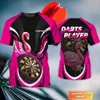 Summer Mens t shirt Flamingo Darts Personalized Name 3D Printed Unisex Tshirt For Darts Player Harajuku Casual T-Shirt DW195