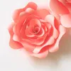 Party Decoration DIY Artificial Flowers Fleurs Artificielles Backdrop Giant Paper Rose 5CS 4 Leave Wedding Baby Shower