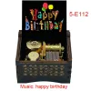 С Днем Рождения музыкальная коробка золотой механический, черный деревянный юбилей подарок для детей подруга жена мама отец подарка день рождения подарок