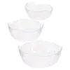 Bols 3 pcs grandes salades bols de verre ménage en verre mélange une grande bagatelle petite portion