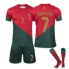 2223 World Cup Portugal Football Jersey Home 2021 Old 7 c Ronaldo Away Childrens Adult Set