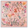 130 cm luksusowa marka projekt kwiatowy duży kwadratowy szalik jedwabny szalik Kerchief szaliki dla damskich mody szal echarpe 240327