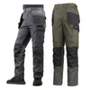 Men's Pants Men Auto Repair Electrician Workwear Outdoor Tactics Multiple Pockets Cargo Trousers