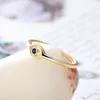 Sapphire Blue CZ Evil Eyes Ring 14K Gold Plated in Solid 925 Sterling Silver Women039s Engagement Wedding Jewelry For Gift2310831