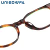 Sunglasses Frames UNIEOWFA Oval Retro Optical Glasses For Frame Men Acetate Prescription Eyeglasses Women Myopia Eyewear