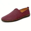 Casual Shoes Men's Loafers Breattable Lightweight Anti-Skidslip med Microfiber läderöverdelar för utomhuskörning