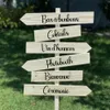 French Wedding Directional Sign Stickers Dop Party Personlig riktningsetikett Vinyl Decals Decoration