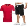 Varumärkesdesigner Mens Tracksuits Summer T-Shirt + Shorts Basketball Sportwear Fashion Casual Set Kort ärm Running Jogging Quality Plus Size Clothes