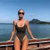 Kadın Bikini Tasarımcısı Mayo Klasik F Mektup Baskı Tek Parça Mayo Seksi Tie Mayo Boyutu S-3XL