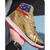 Scarpe da basket femminile da uomo di Trump da uomo Sneaker High Top Gold Silver The Never Reading 2024 Man Designer Designer Tennis Skate Schermors taglia 5.5 - 12