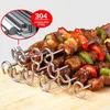 Outils brochette de brochet de support de brochettes de barbecue en acier inoxydable pour ninja foodi air fryer dz201 dz401 double panier