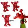 1 / 3pcs nouveau créative Little Red Man Creative Funny Wine Bottle Bottle Beer Wine boulet de ménage Cadeaux