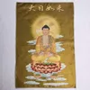 Tapissries China Buddhism Tyg Silk Tathagata Buddha Tangka Thangka Väggmålning Vägg hängande för heminredning Tapestry Meditation