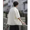 Herren lässige Hemden männlicher chinesischer Hemd Herren Tang Anzug Kurzarm fest traditionelle China Hanfu große Größe M-5xl