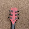 Kabels OEM 6 String elektrische gitaar, zwarte elektrische gitaar, rode randbinding, gratis levering