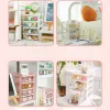 Kawaii Desktop Stationery opslagbox Organizer Penhouder Make -up cosmetische plastic lade opbergdoos Bureau Bureau Organizer schattig