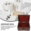 Box Wood Storage Treasure Vintage Wood Trinket Case Pirate Organizer Decorative Holder Keepsakes Travel Craft Jewelry Coin