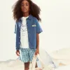 Hose Wynken 2023 Jungen Mädchen Sommerhemd Shorts Anzug Weste Casual Hosen Volldruck gedruckter kariertes Schlingen Top acht Hosen Kinderkleidung