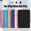 iPad 2 3 4 5 6 7 8 9 10th Air Pro 9.7 10.5 11 Mini 1 6番目のスタンディングハーフエッジスマートスリープウェイクケース240411