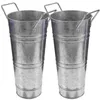 Vase2 PCS Rural Retro Tin Barrel Vase Bulk Flower Pots Jug Galvanized Iron Backets花