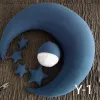 Djur 100 dagar nyfödds fotoshooting rekvisita Set Moon Shape Pillow Photo Backgrond For Children Children's Soft Plush Toys Baby Room Decor