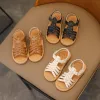 Enfants croix tisser en cuir sandales pour tout-petit garçons petites filles plage chaussures enfants enfants sport sandalias infantile 3-6y appartements d'été