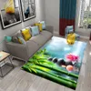 Zen Plant Bloemtapijt Bamboo Stenen Tapijten Badkamer Toilet Entrance Non-Slip Mat Rug Doelt Woonkamer Slaapkamer Decor Vloer Tapijten