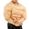 Enfant homme faux t-shirts muscle t-shirts éponge pads abs