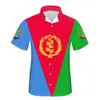 Eritrea jeugd gratis op maat gemaakte naam team logo land country college eritreans shirt shirt shirt sleeveved nationale vlagafdrukfoto kleding