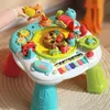 Baby Toy Table för spädbarn 6 till 18 månader Lärande aktivitet Musik för småbarn för 1 2 3 år gamla pojkar flickor gåvor