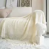 Manta de sofá sólido Estilo nórdico Maneta de silla de cama suave Sala de inicio