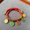 Link braccialetti colorati a mano intrecciata corda bracciale etnica a cinque vie dio della ricchezza adatto per ogni occasione