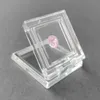 Sieradendozen gepersonaliseerd acryl edelsteen display doos steen opbergdoos zwevende edelsteen organisator diamant verpakking beveiligingsbox 2 stks