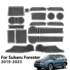 Car Door Groove Mat for Subaru Forester 2019 2020 2021 2022 2023 Center Console Storage Box Mats Auto Gate Slot Cup Holder Pad