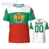 Nom de nom personnalisé Bulgaria Flag Emblem 3D T-shirts pour hommes Femmes Tees Jersey Team Vêtements de football Fans de football T-shirt