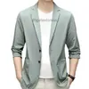 Mens ternos de verão Moda leve Blazer Blazer Proons de protetor solar Ultra-Fos