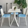 Couvre-chaises couvrant le coussin de siège en marbre bleu grunge Protecteur pour la salle à manger de cuisine