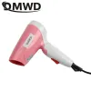 Dryers DMWD Mini Hair Blow Dryer Foldable House Portable Thermostatic Air collecting Traveller Compact Blower Electric Styling Tools EU