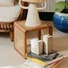 Modern Simple Home Furniture massief houten rattan kruk woonkamer bank kruk vintage rattan stoel creatieve mobiele kleine bijzettafel