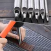 Forme ovale en cuir artisanat Puncher Diy en cuir Punch Maker Chisel Tool Set Tool Banding Banding Punching Tools
