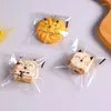 Storage Bags 100PCS/Bag Packing Cute Candy Bread Cookie Sealed Packaging Baking Pouch Snack Gift DIY Party Self Adhesive Transparent Bag