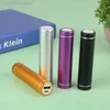 1x aluminiowy cylindryczny bez lutowy pojedynczy metalowy metalowy akumulator Mini Power Bank Zestaw mobilny Zestaw zasilania