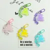 Keychains Listing Bear Keychain Girl Heart Color Acrylic Alphabet Bag Pendant Small Gift