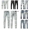 Herren Jeans Designer Jeans AM Jeans 8161 Hochwertige Modes Patchwork Ripped Leggings 28-40