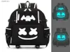 Barshmello Luminous USB -ноутбук рюкзаки американская мигана DJ School School Sack для подростков мужчина женские девочки для мальчиков.
