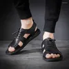 Sandals Beach Shoes 916 Men Summer Leather Leameer Whoterd Explosive Outdoor Outdoor