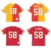 Dikişli Futbol Formaları 58 Derrick Thomas 1994 Mesh Legacy Emekli Retro Classics Jersey Erkek Kadın Gençlik S-6XL