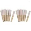 Decorative Figurines 30 Pcs/Lot 21cm White Color Fabric Hand Fan Silk Wedding Party Promotion Favor